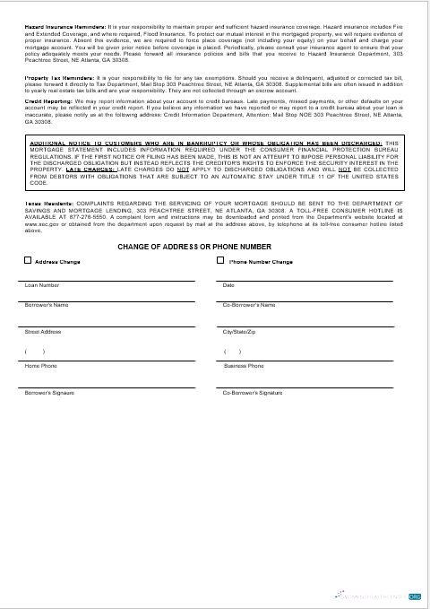 Download USA Georgian SunTrust bank mortgage statement in Word and PDF formats 3 Photoshop template